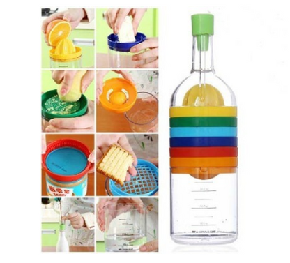 Kitchen Tool Set with 8 Measuring Cups and Bottle
