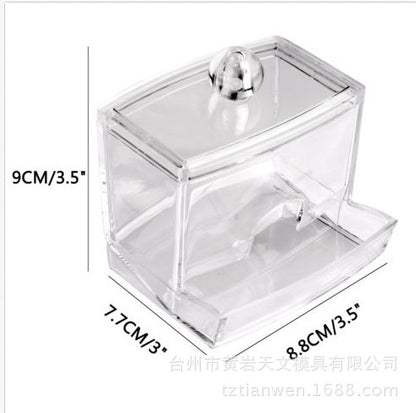 Transparent Acrylic Cotton Swab and Makeup Storage Box