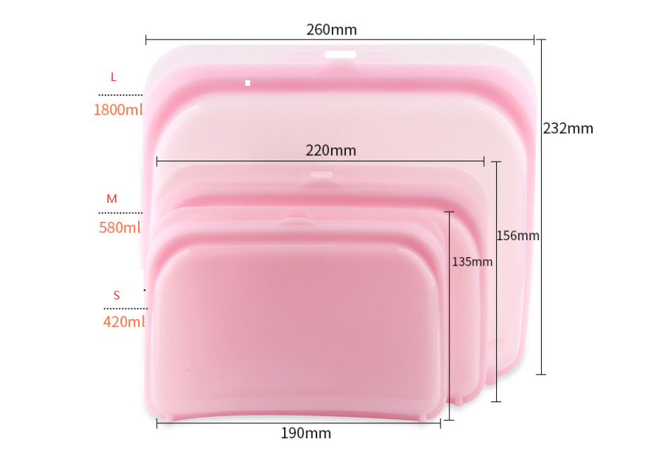 Eco-Friendly Silicone Food Storage Bags - Large Capacity