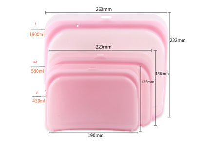 Eco-Friendly Silicone Food Storage Bags - Large Capacity