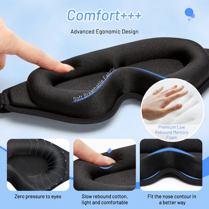 Contoured Memory Foam Sleep Sleep Mask
