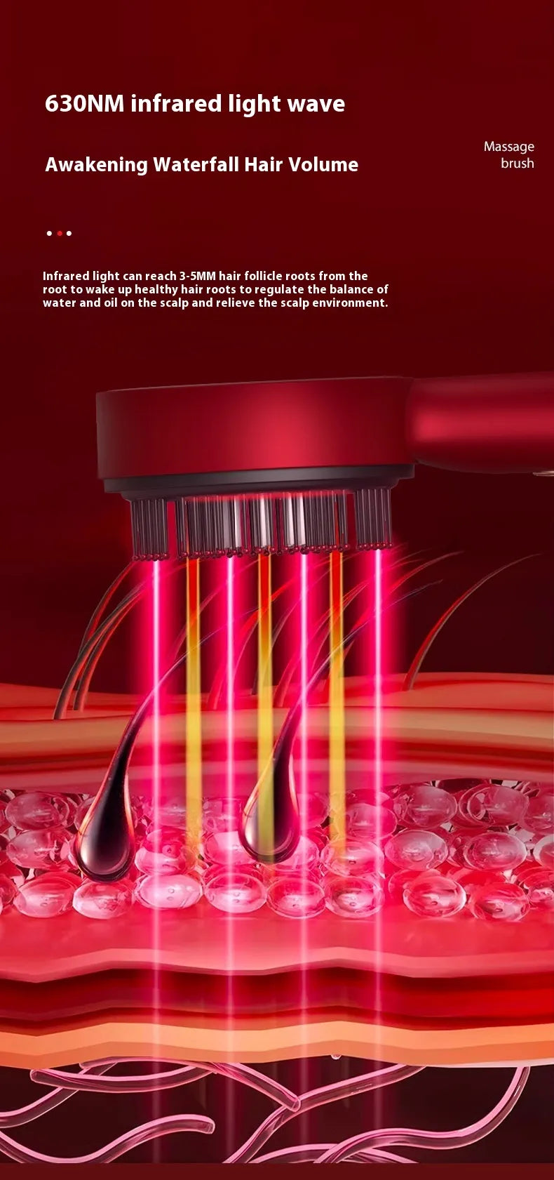 Red Light Scalp Therapy Massager