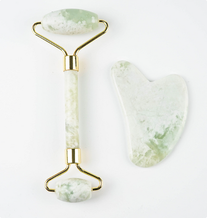 Jade Roller & Gua Sha Facial Sculpting Set