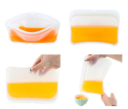 Eco-Friendly Silicone Food Storage Bags - Large Capacity