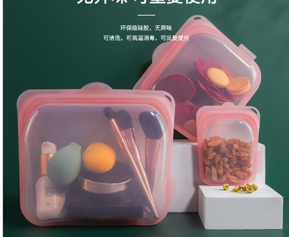 Eco-Friendly Silicone Food Storage Bags - Large Capacity