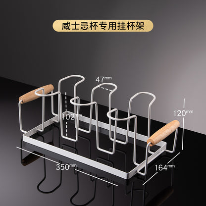 3S31 Luxurious Glass Cup Holder with Draining Tray