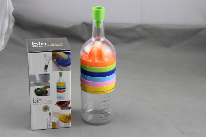 Kitchen Tool Set with 8 Measuring Cups and Bottle