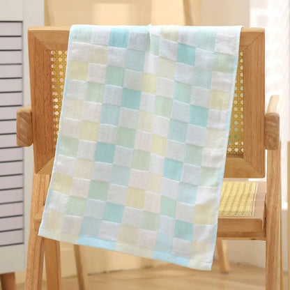 Color Grid Cotton Hand Towel