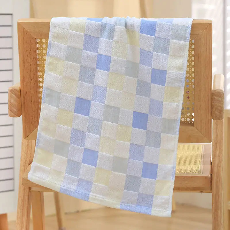 Color Grid Cotton Hand Towel