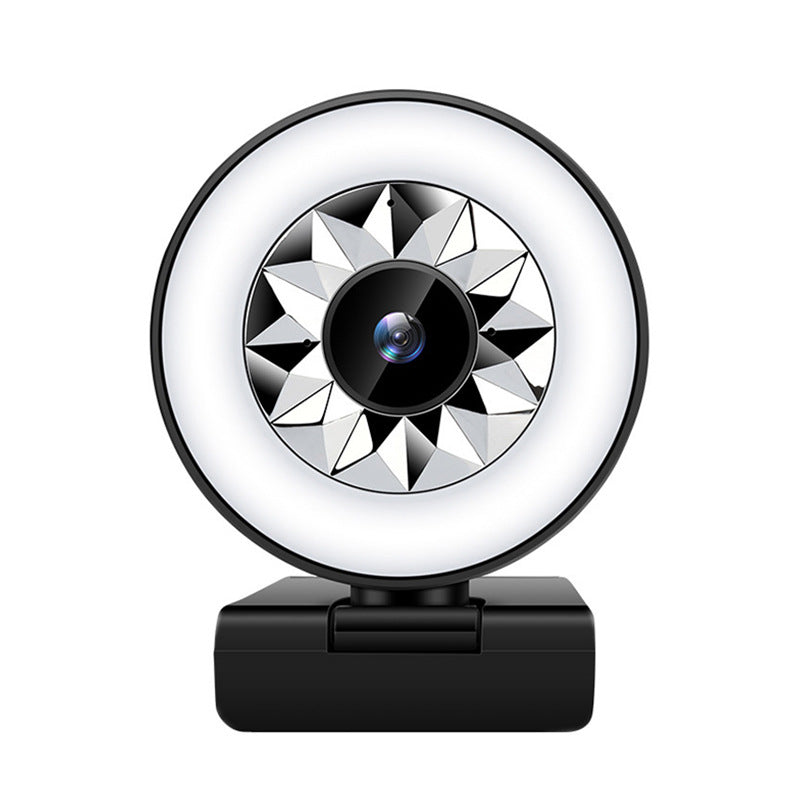 1080P USB Computer Webcam with Fill Light and Beauty