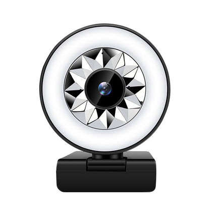 1080P USB Computer Webcam with Fill Light and Beauty
