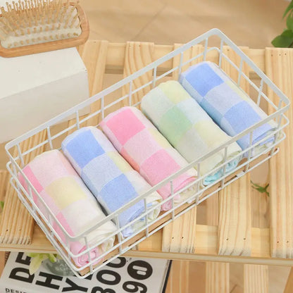 Color Grid Cotton Hand Towel