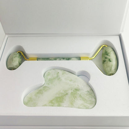Jade Roller & Gua Sha Facial Sculpting Set