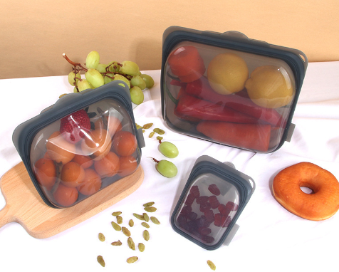 Eco-Friendly Silicone Food Storage Bags - Large Capacity