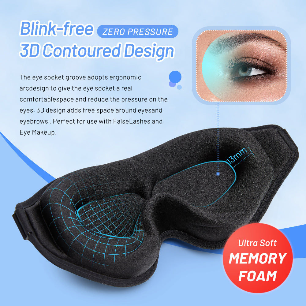Contoured Memory Foam Sleep Sleep Mask